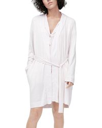 UGG Aldridge Stripe Robe - White