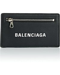 Lyst - Balenciaga Everyday Printed Leather Cardholder in Black