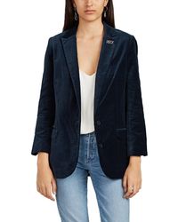 Zadig & Voltaire viva Velours Velvet Blazer - Blue