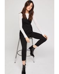 BCBGeneration Sleeveless Surplice Overlap Jumpsuit - Black