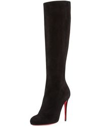 christian louboutin fifi botta suede knee-high boots christian louboutin fifi botta suede knee-high boots