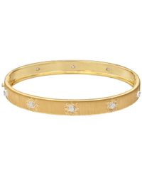 Women S Buccellati Bracelets Buccellati 18k Yellow Gold Diamond Macri Bangle Bracelet Lyst