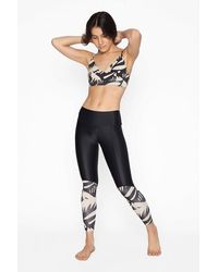 Seea Calafia Color Block High Waist Surf Leggings - Buzios Tropical Print - Multicolor