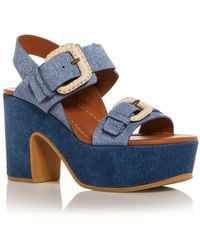 chloe sandals deep denim