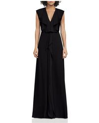 Lyst - Bcbgmaxazria Gown Ombre Print One Shoulder in Blue