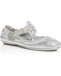 silver embellished flats