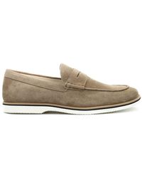 Lyst - Shop Men's Hogan Slip-ons from $208 Hogan - Men's Hxm2620r730d54c803 Beige Suede Loafers - Lyst