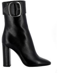 saint laurent gold booties