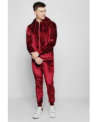 boohoo tracksuit red