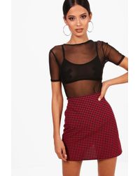 dogtooth skirt topshop