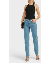 1017 ALYX 9SM Logo-print Checked Jeans - Blue