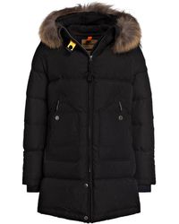 Parajumpers Daunenjacke mit Echtpelzbesatz - Schwarz