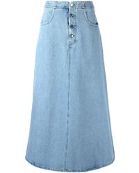 Mango Mermaid-shape Long Denim Skirt in Blue (97) | Lyst