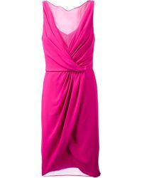 Giambattista Valli Satin Flare Dress - Pink in Pink | Lyst