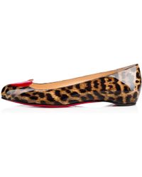 Christian louboutin Mrs H Patent Leather Ankle Strap Ballet Flats ...