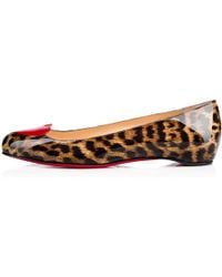 Christian louboutin Mrs H Patent Leather Ankle Strap Ballet Flats ...