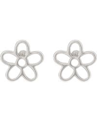 Lyst Marc By Jacobs Zip Pull Dd Goldtoned Earrings In Marc By Jacobs Silver Tone Daisy Stud Earrings Lyst