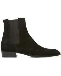 saint laurent gold booties
