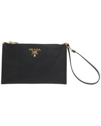 Logo Zipped Clutch Bag Logo Zipped Clutch Bag