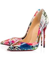 Lyst - Christian Louboutin So Kate 120 Patentleather Pumps in Purple