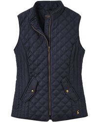Joules Minx Womens Quilted Gilet A/w - Blue