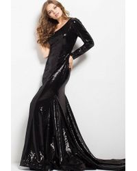vince camuto sequin trumpet gown