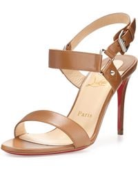 Christian louboutin Arnold 100 Patent Leather Sandals in ...