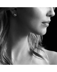 Lyst David Yurman Cable Wrap Drop Earrings With Diamonds In Purple David Yurman Cable Wrap Earrings With Crystal And Diamonds 10mm Lyst