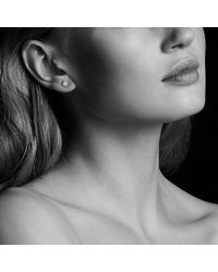 Lyst David Yurman Claine Mini Doubledrop Earrings With David Yurman Precious Claine Stud Earrings With Diamonds In 18k Gold Lyst