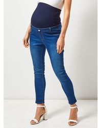 Skinny John Overbump In Seraphine Penny Jeans Lewis Maternity Blue N80mnw