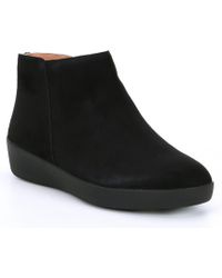 fitflop suede flat ankle boots