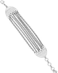Lyst Lucky Brand Silvertone Bracelet With Elephant Embellishment Lucky Brand Silvertone Multi Link Bracelet Lyst