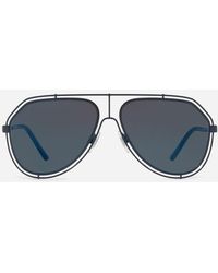 Lyst Lunettes De Et Dolce Soleil Carrées En Métal Acétate NwOPX80nk