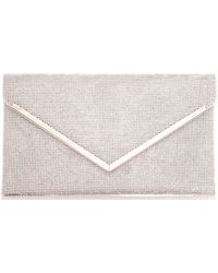 Lyst Dorothy Perkins Quiz Silver Diamante Clutch Bag In Metallic Dorothy Perkins Quiz Silver Envelope Clutch Bag Lyst