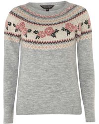 dorothy perkins fair isle jumper