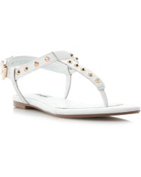 dune studded flat shoes