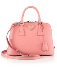 Prada Powder Pink Fox Fur and Python Chain Handle Bag in Pink ...