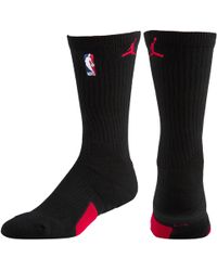 nike nba league black elite crew socks