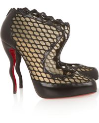 shoes replicas - Christian louboutin Jennifer 120 Perforated Leather Boots in Black ...