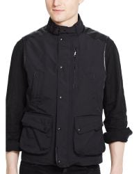 Ralph Lauren Black Label Quilted Zip Vest in Brown for Men | Lyst