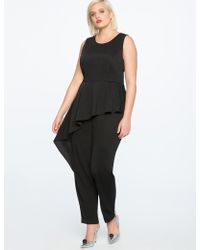 black halo peplum jumpsuit