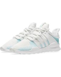 Adidas eqt appoggio avanzata in bianco / blu parley spirito bianco Adidas eqt appoggio avanzata in bianco / blu parley spirito bianco