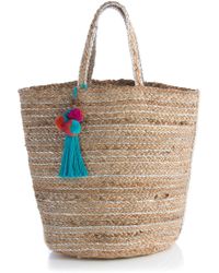 shira woven tote bag