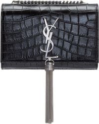 Givenchy Croc Embossed Pandora Box in Black | Lyst