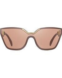 Lyst - Prada Pink Tortoiseshell Oval Glasses in Pink