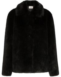 Totême  Jacke aus Faux Fur - Schwarz