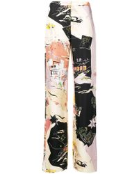 Emilio Pucci Silk-twill Wide-leg Pants Beige - Natural