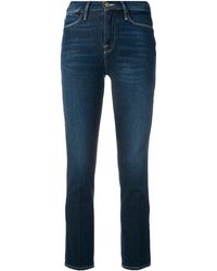 FRAME Jean droit crop - Bleu