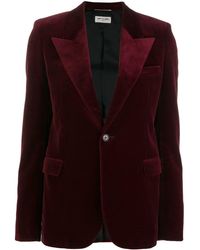 Saint Laurent Blazer mit steigendem Revers - Rot