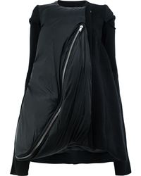Rick Owens Chaqueta a capas con cremallera - Negro
